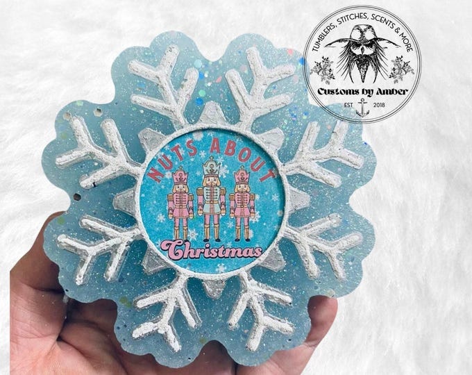 Nuts about Christmas snowflake Car freshie Nutcrackers