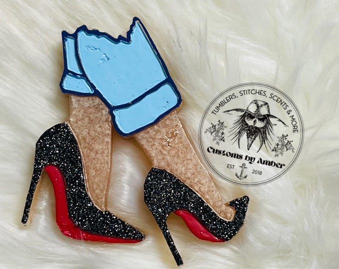 Heels Car Freshie, Stiletto Shoe Lover Hanging Ornament | Aroma Beads | Scented Vehicle Accessory