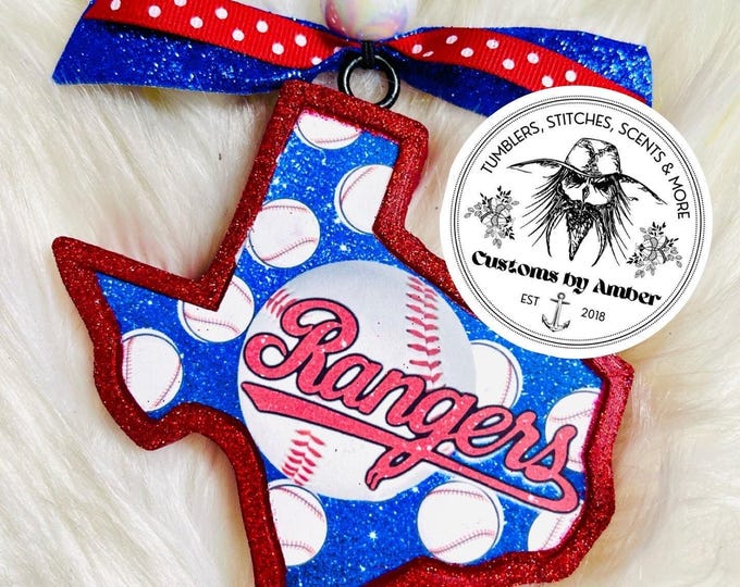 Texas Baseball Car Freshie, air freshener Rangers