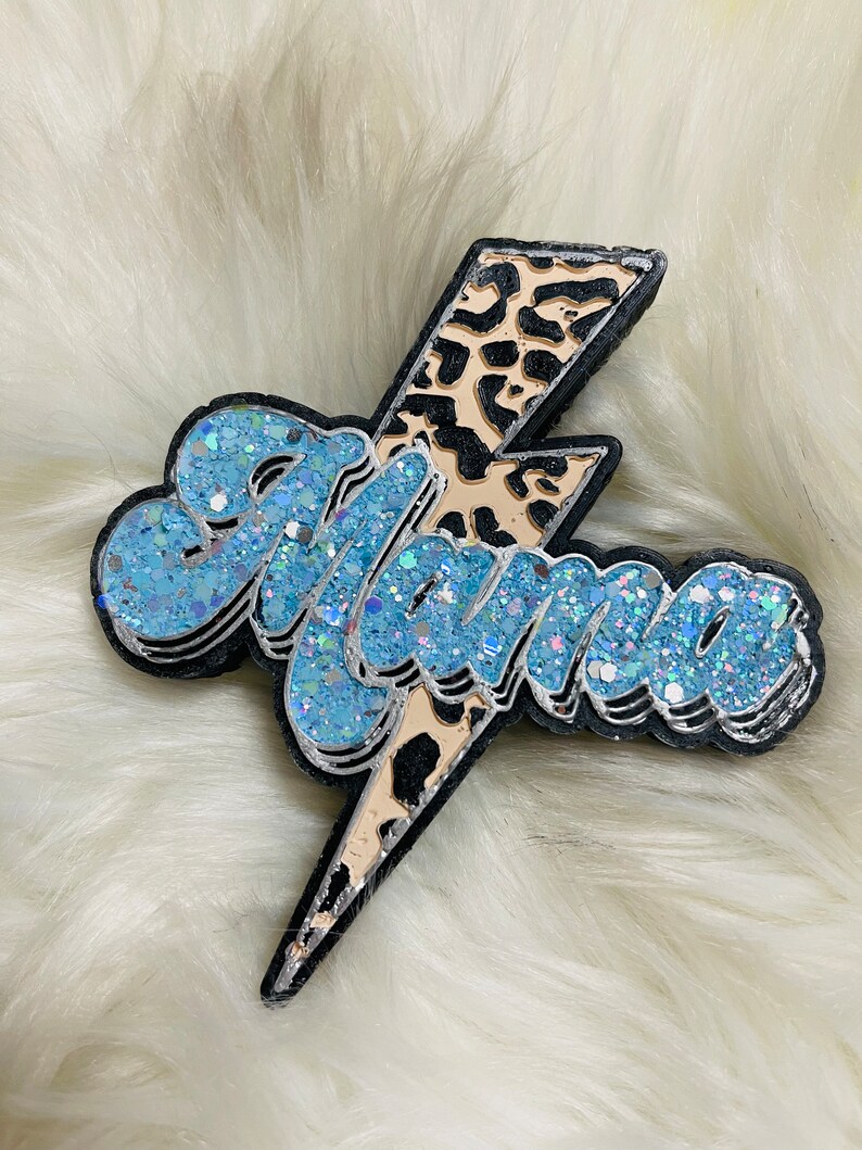 Mama Freshie Leopard Lightning Bolt Car Freshie Etsy