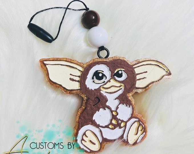 Handmade Giz  Car Freshie, 80s Movies Retro Auto Decor, Vintage Vehicle Accessory
