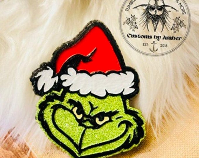 Grinch Car Freshie, Holiday Christmas car decor