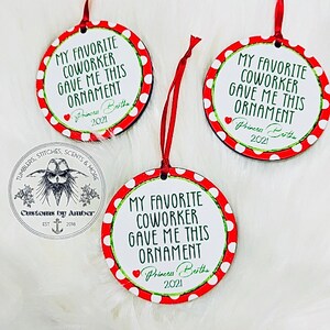 PERSONALIZED Christmas ornaments Friends, coworkers, family gifts