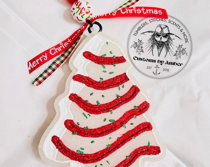 Christmas Tree Snack Cake Car Freshie, Holiday freshie