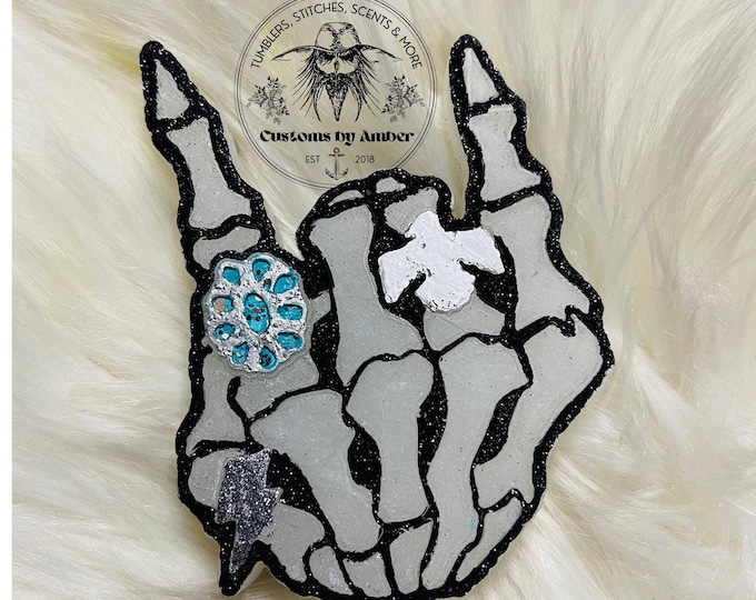 Skeleton Hand Car Freshie: Rock On Decor