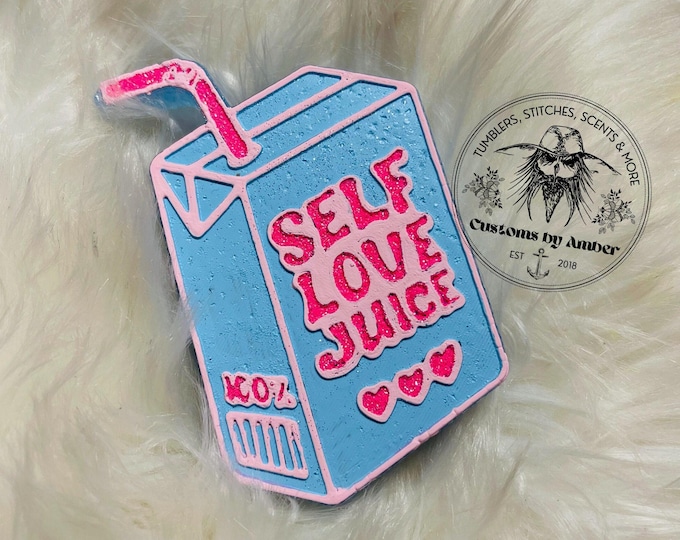 Self-Love Juice Car Freshie: Glittered Aroma Bead Vehicle Decor