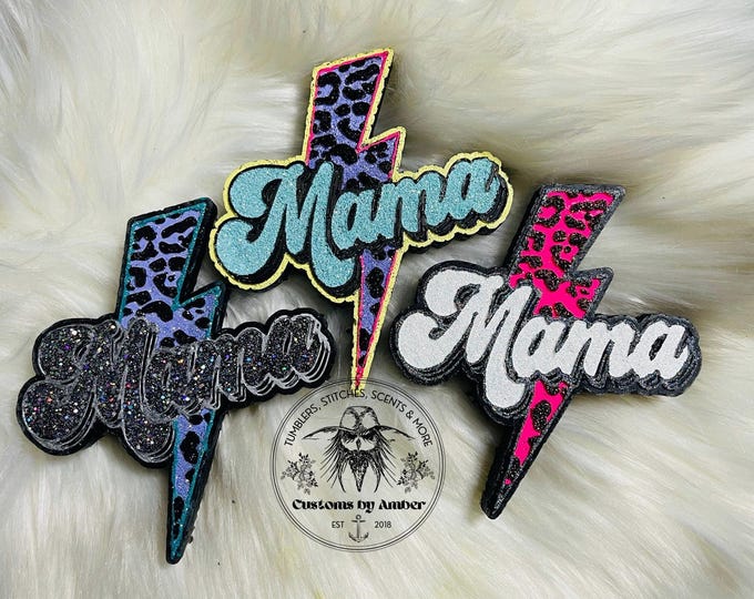 Mama Leopard Lightning Bolt Car Freshie: Hand-Painted  Vehicle Accessory