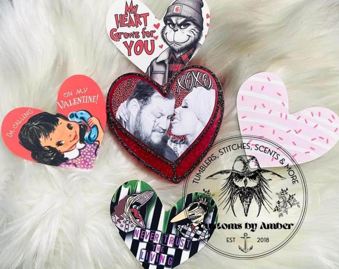Valentines Heart Car Freshie, Vintage Valentines Decor