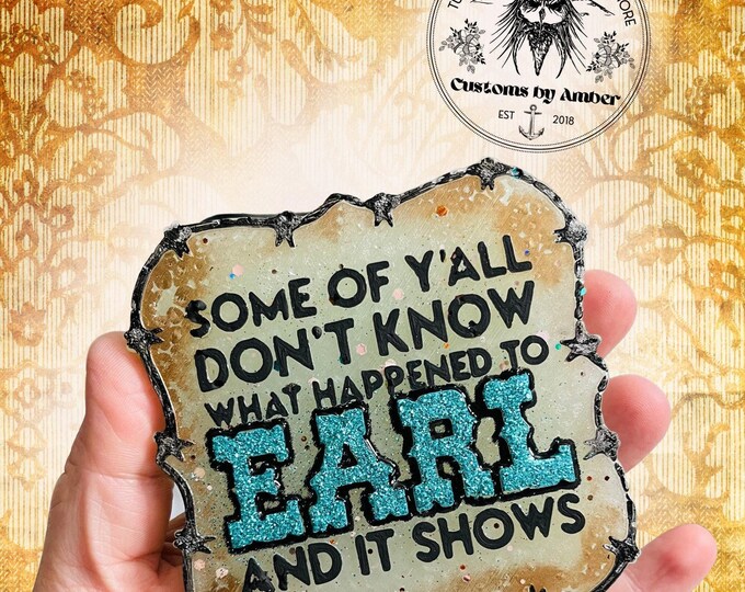 Earl Car Freshie, Western Music Hanging Air Freshener - Funny Lyric Auto Decor | Aroma Beads | Vehicle Accessories
