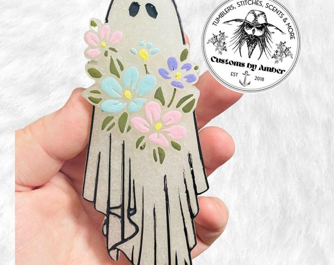 Flower Ghost Freshie Car Decor Spooky Slayer Air Freshener Accessory