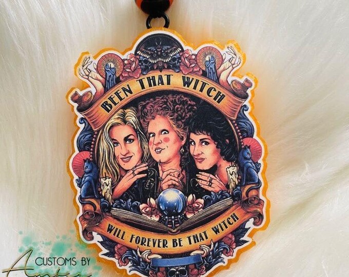 3 Sisters Witches Car Freshie: Horror Halloween Hanging Accessory (Scented Aroma Beads)