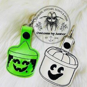 Boo Bucket Keychain Halloween  theme key fob/ keychain