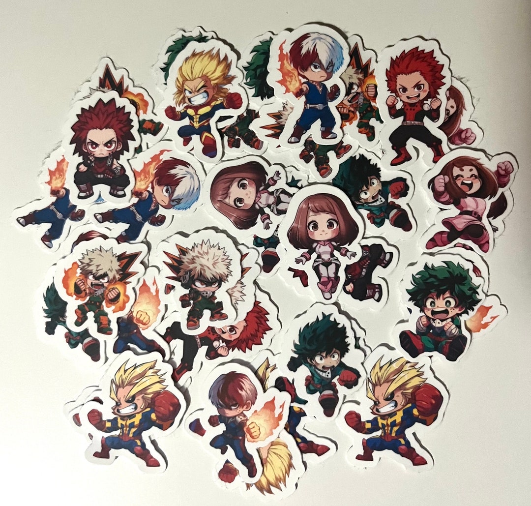 My Hero Academia Sticker, Anime Water Bottle Laptop Sticker, MHA Stickers, Deku Dabi My Hero ...