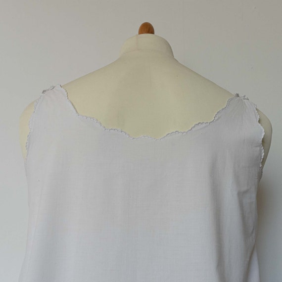 Antique Vintage French Classic Slip, Soft White C… - image 8