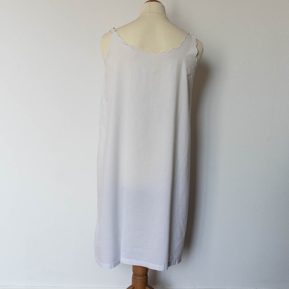 Antique Vintage French Classic Slip, Soft White C… - image 5