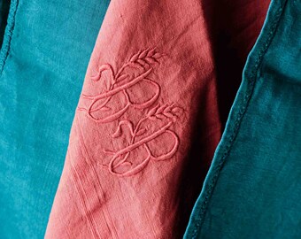 French Linen BB Dyed Fabric Bundle, Scrapbooking, Snippet Roll, Cushions, Junk Journal, Doll Clothes, Embroidery, Slow Stitching