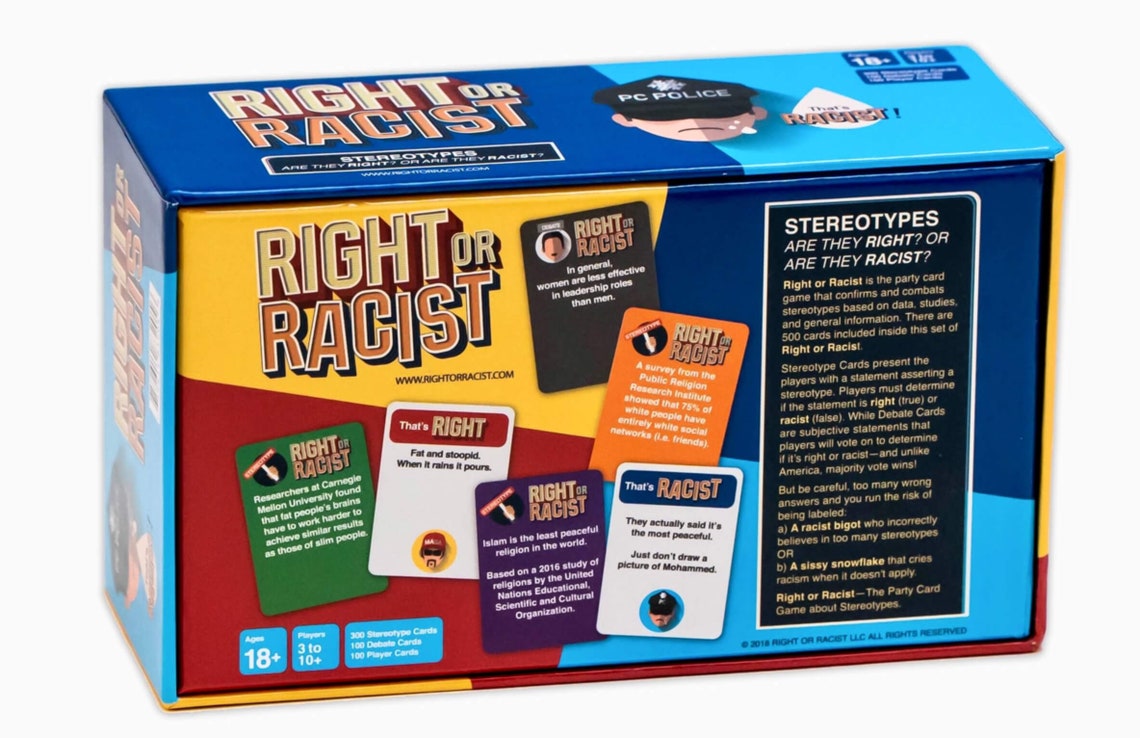 Right or Racist Adult Party Game Gag Gift for Adults - Etsy