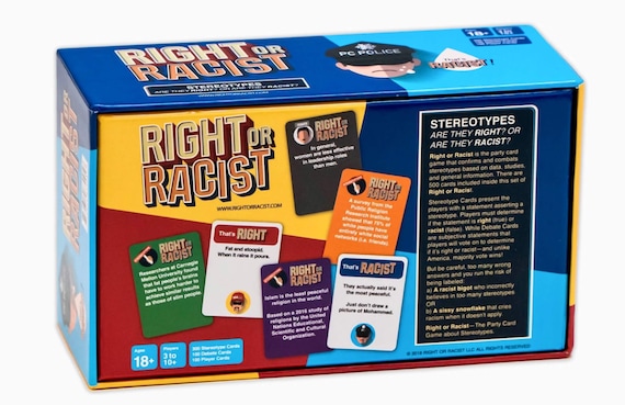 Right Or Racist - Funny White Elephant Gift - Gift for Men - Party Game -  Hilarious Game - Great Gift - Birthday Gifts for Men and Women