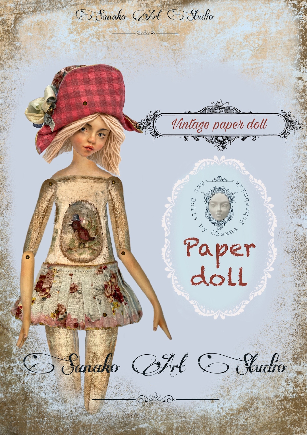 Articulated Paper Art Dolls. Printable Paper Doll. PDF Paper Dolls