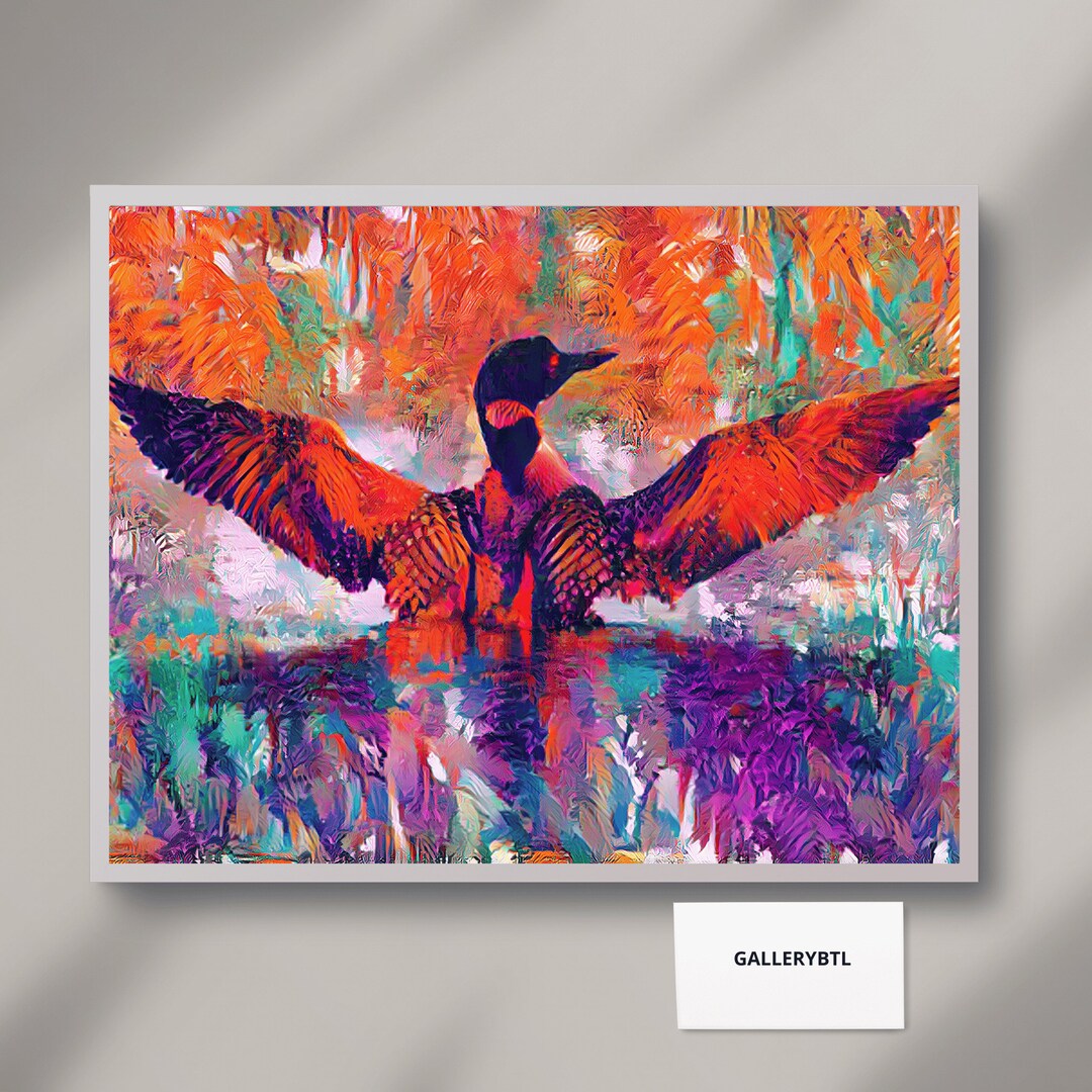 Printable Wall Art Loon Duck Loon Wall Art Loon Print Loon PNG Loon ...