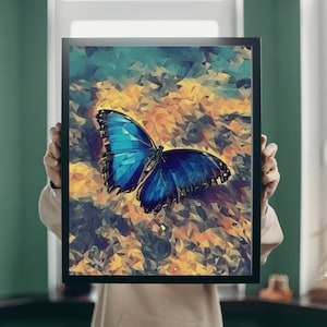 Arte da parete stampabile/Stampa farfalla/Farfalla singola/Arte farfalla