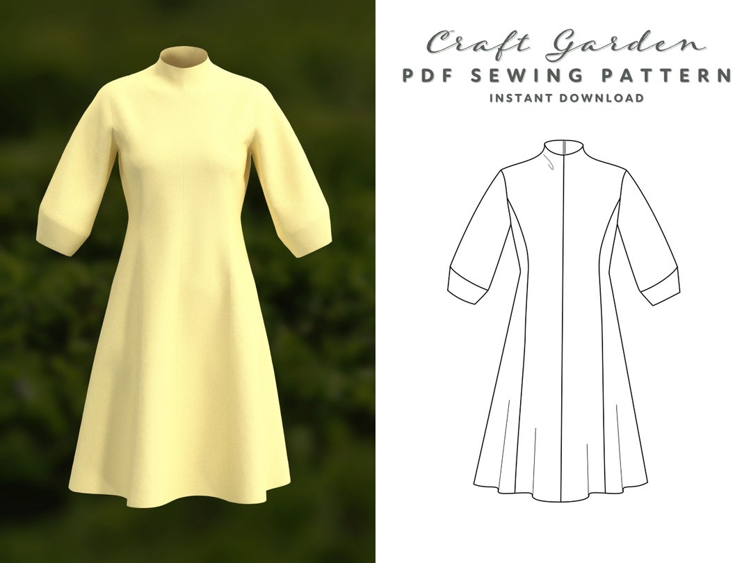 Bellflower Dress PDF Sewing Pattern Womens XS-4XL Dress - Etsy