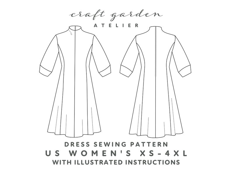 Bellflower Dress PDF Sewing Pattern Womens XS-4XL Dress | Etsy