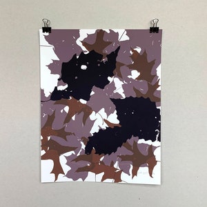 Leaves Underfoot Limited Edition Handmade Silkscreen Print (11x14 inches)
