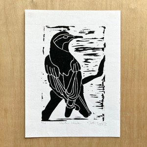 Blackbird - Linocut Print: Limited Edition Handmade Print (5x7 inches)