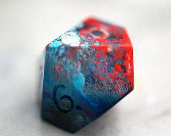 Magma: Handmade Sharp-Edge Dice TTRPG, DND, Pathfinder - Painted to Order