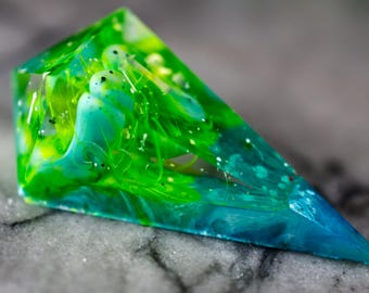 Breath of The Sky: Handmade Sharp-Edge Dice TTRPG, DND, Pathfinder - Painted to Order