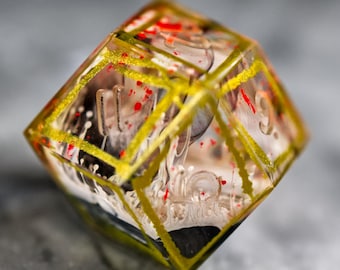 Broken Borders of the Guilded Cage: Handmade Dice Set, TTRPG, DND5E, Pathfinder