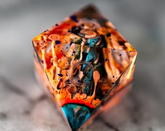 Elementalist: Handmade Dice Set, TTRPG, DND5E, Pathfinder - Painted to order