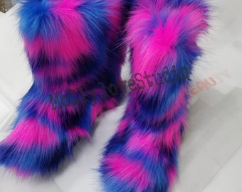 fuzzy boots womens