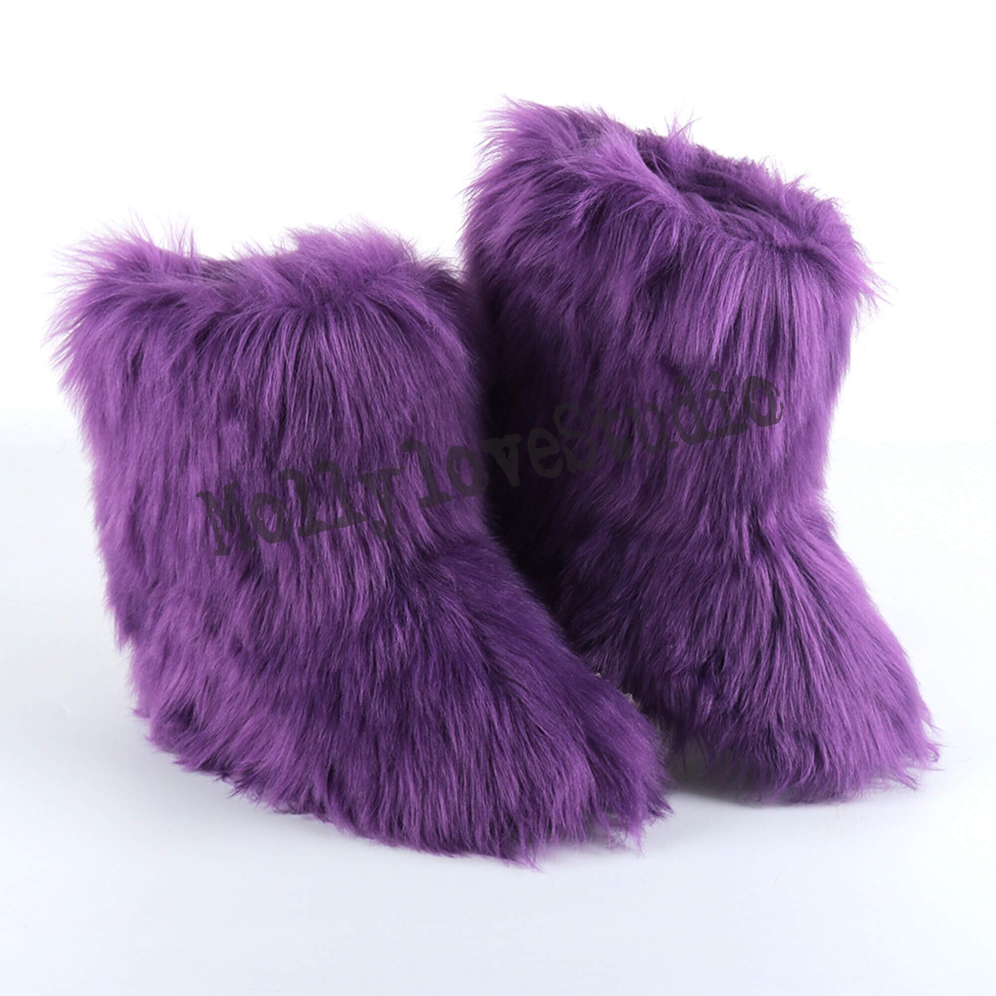 Multi Colors Fluffy Boots Faux Fur Boots Winter Boots for - Etsy