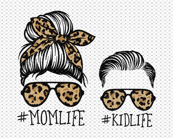 Download Momlife SVG Boy momlife kidlife Matching Messy bun hair svg | Etsy