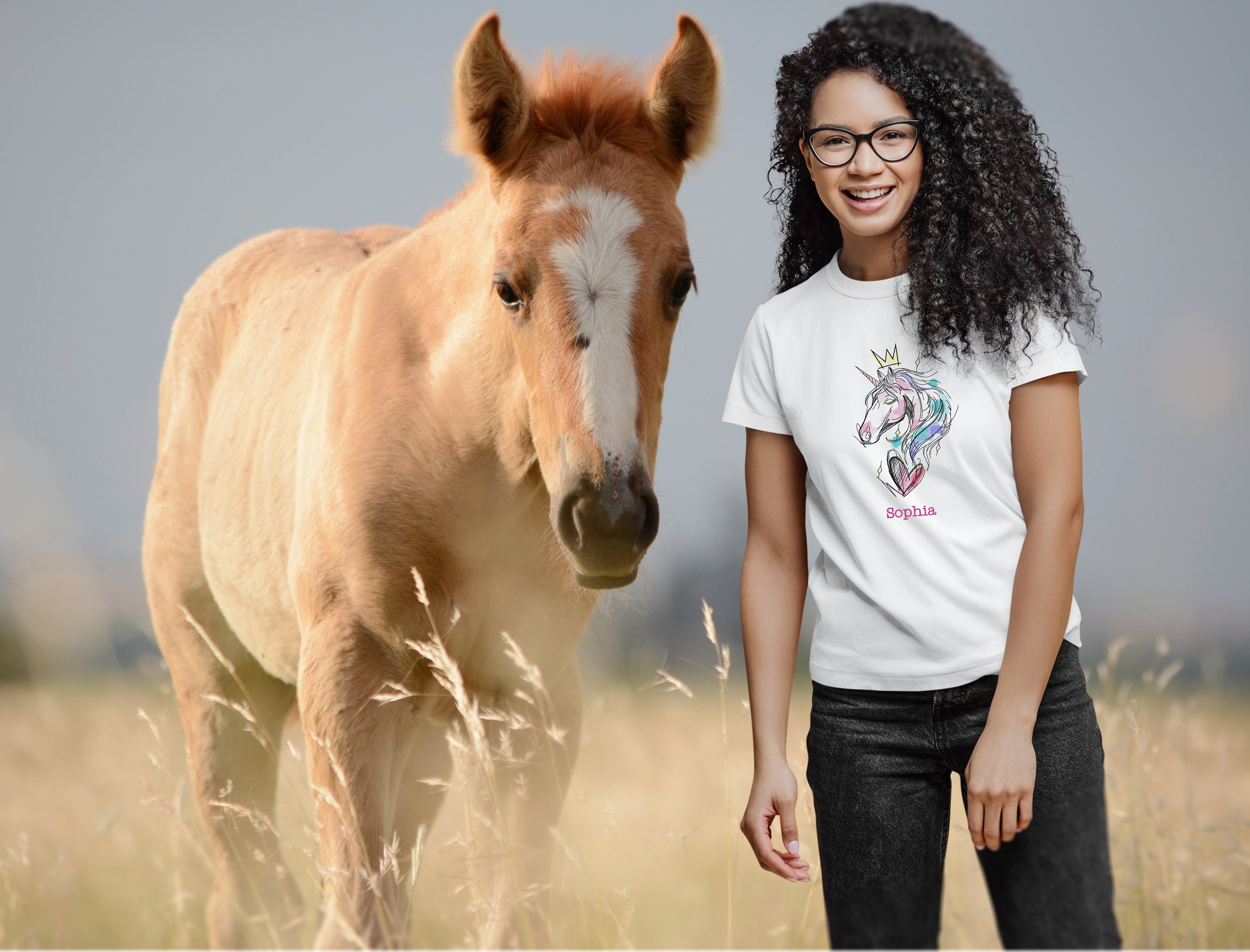 Personalised embroidered tshirt horse shirt hobo horse tee Etsy
