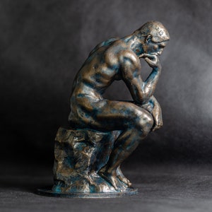 Statue: The Thinker at the Musee Rodin  - Iconic 48-In. 3D Printed Masterpiece by Auguste Rodin, Customizable in Material & Color, for Elite