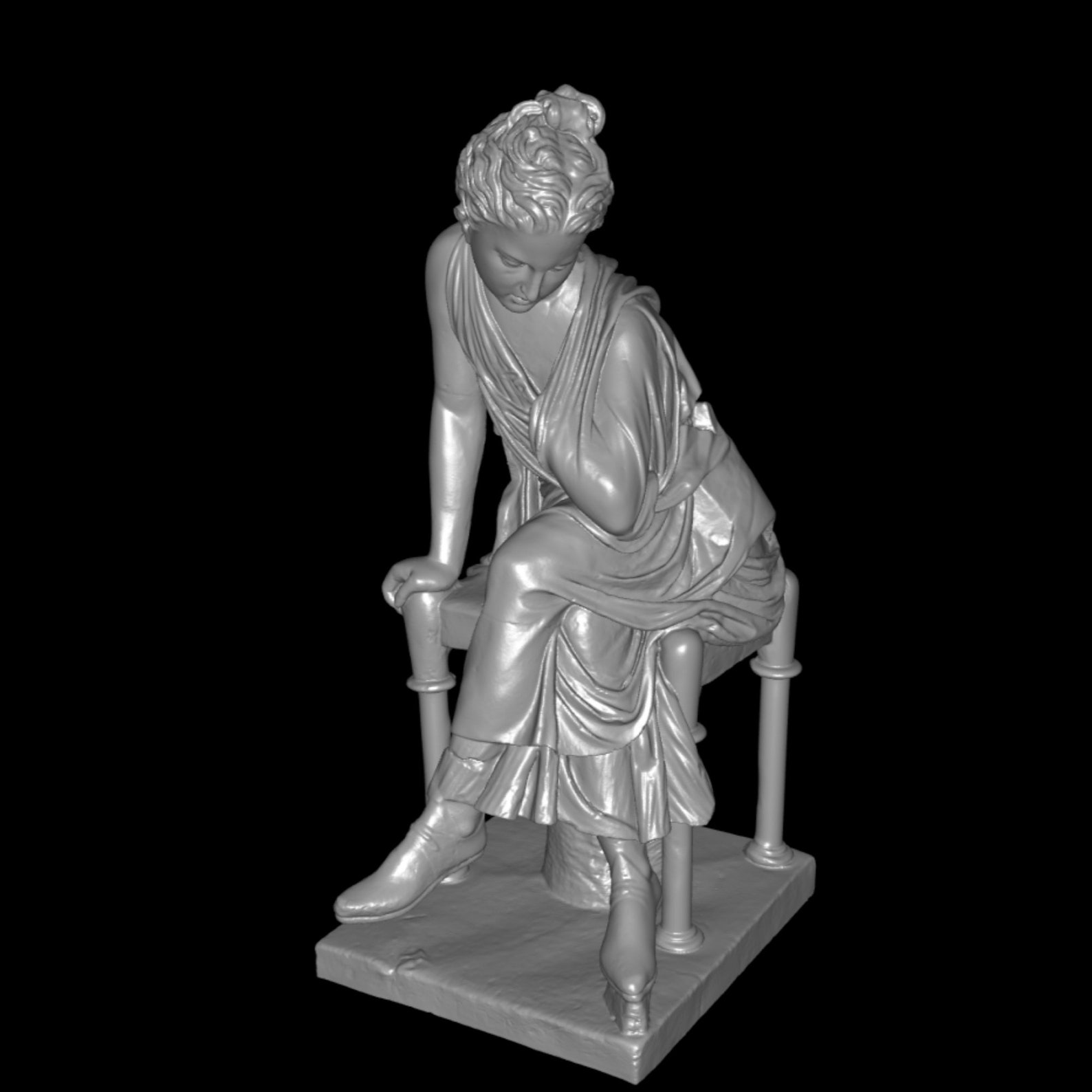 A Seated Girl Roman Statue Greek Statue Woman Woman Statue Etsy UK