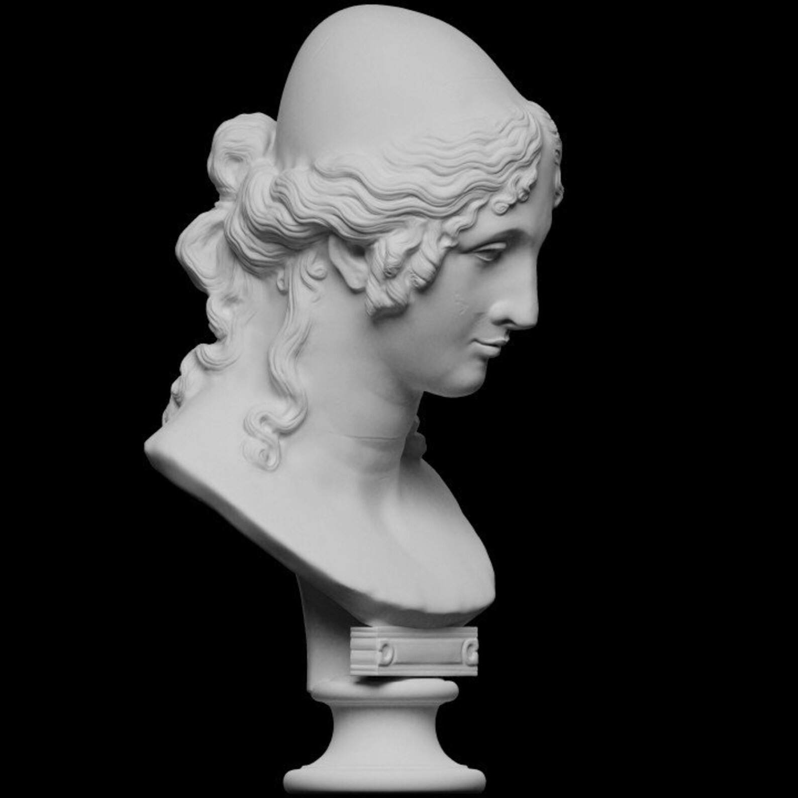 Plaster Bust of Helen, Roman Bust, Bust of A Woman, Woman Bust Statue