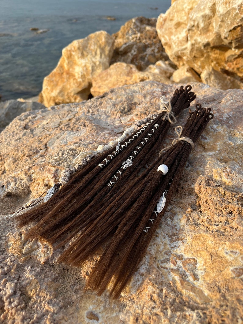 String Dreadlocks Dreadlocks Synthetic Extensions Natural Dark Brown Color| Crochet ...
