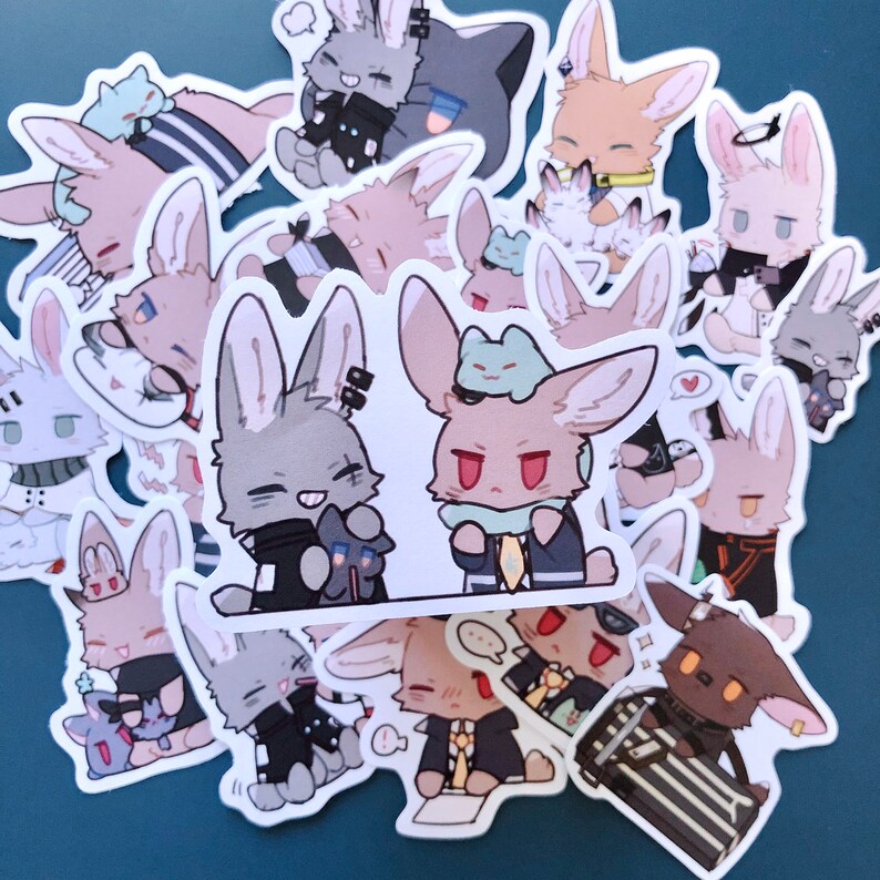 Arknights 18 Pcs Decal Vinyl Sticker Pack Rabbit Bunny | Etsy