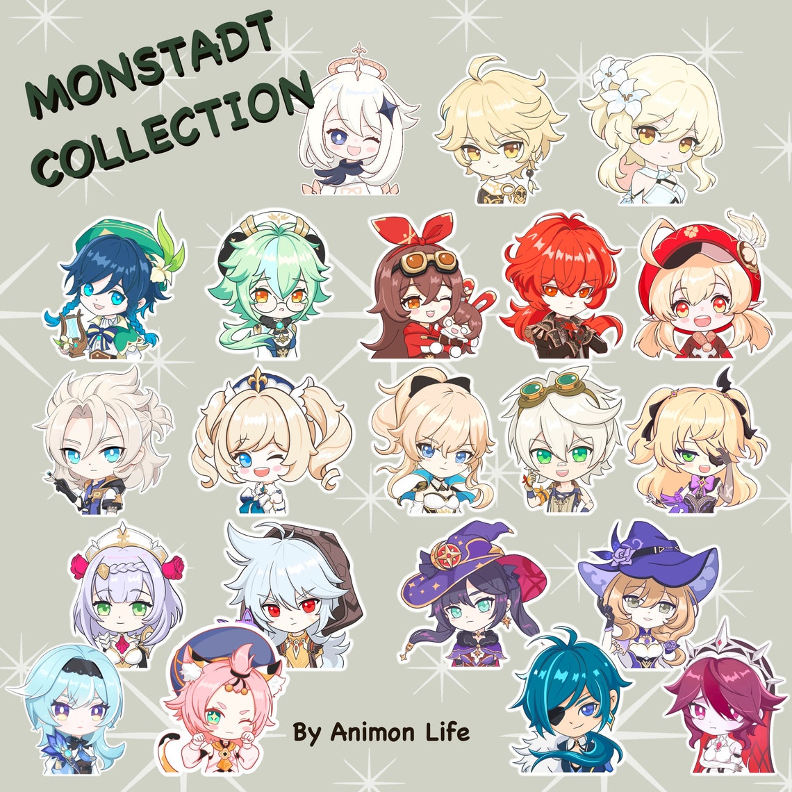 Genshin Impact All Character Decal Vinyl Stickers Eula Etsy