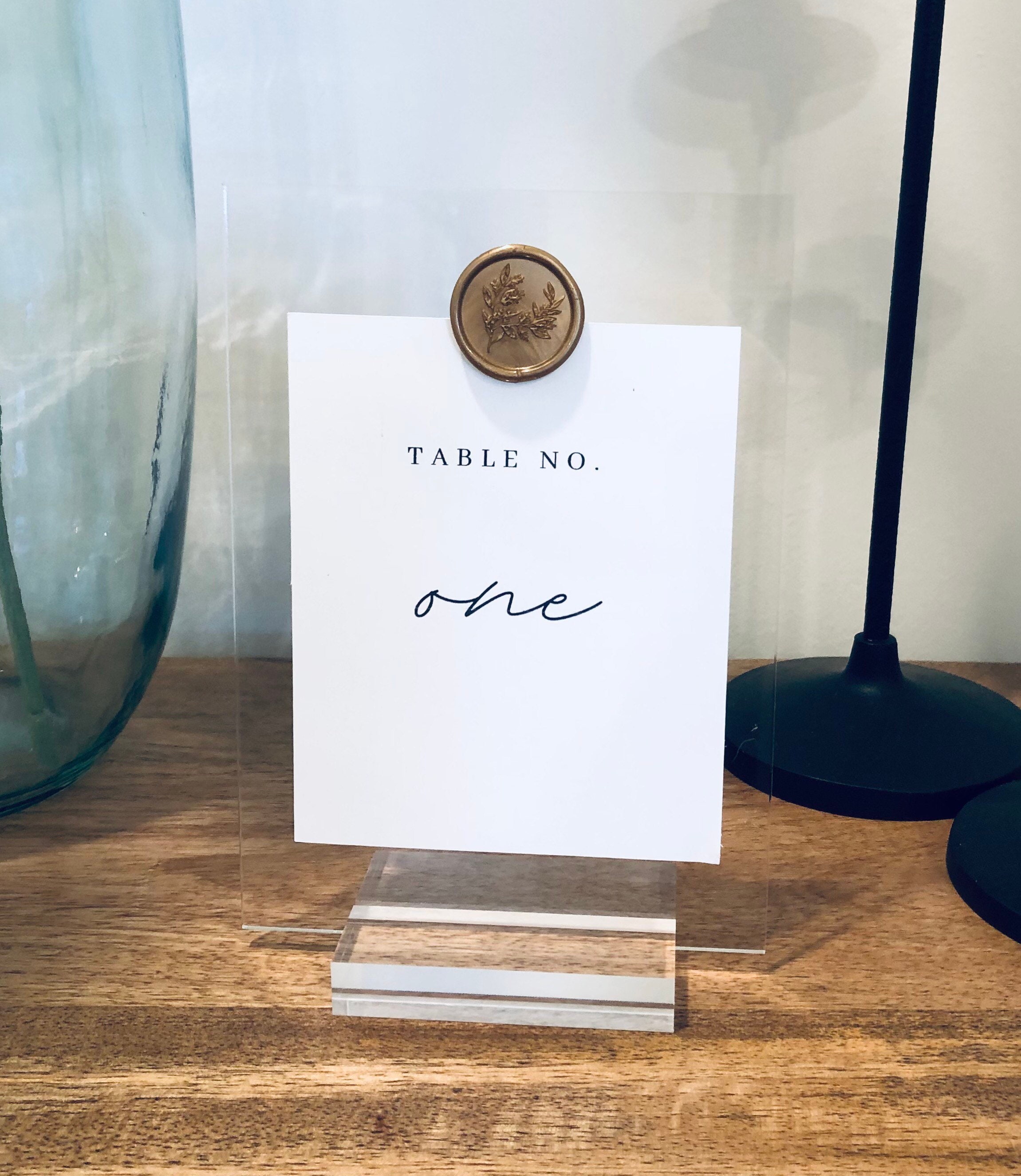 Acrylic Table Number with Stand Etsy