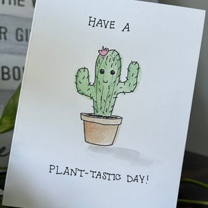 Carte d'anniversaire cactus