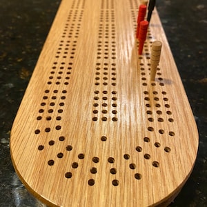 Cribbage Board - Solid Oak