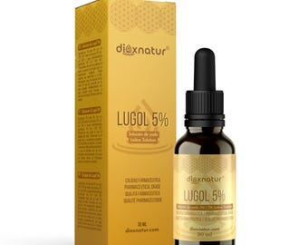 DIOXNATUR® Soluzione di Lugol 5% 30 ml o 100 ml | Gocce di iodio e ioduro di potassio | Grado farmaceutico (pH UE) | Alta potenza | Formula originale