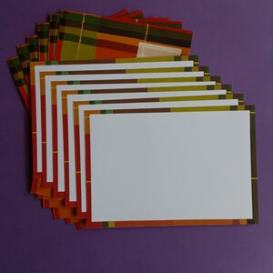 papeterie, Sachet courrier : 6 cartes + 6 enveloppes décorées Madras,. Imaginé et peint d'après mes dessins originaux