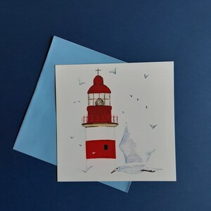 mer,carte postale,phare,mer,mouettes,nature,pêche,bateaux,navigation