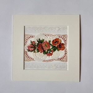 mother&#39;s and grandmother&#39;s day, birthday, flowers, chromo and old lace, cut paper reworked with gouache